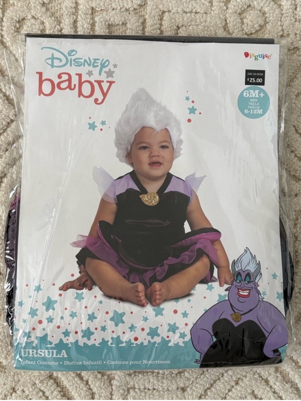 Disney Baby Little Mermaid Ursula Baby Costume 6-12 months